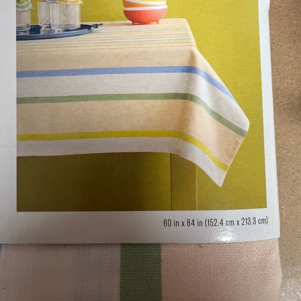 Room Essentials Striped Rectangular Tablecloth - Picture 2 of 3